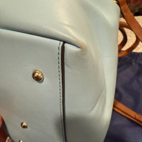 Dooney & Bourke Light Blue Leather Handbag - Picture 6 of 15